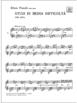 Etudes de Moyenne Difficulté - Ettore Pozzoli - Partition - Harpe